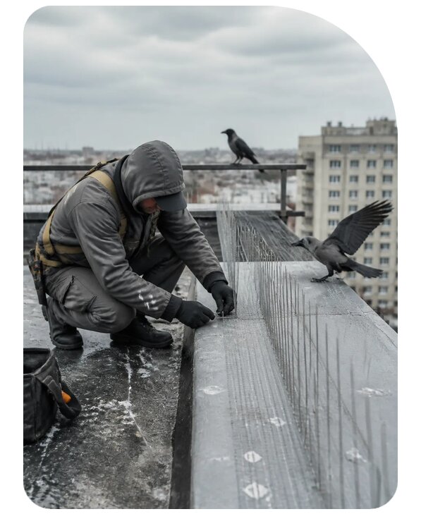 Защита от ворон под ключ в Кизляре по цене от 5081 р. | Сенат-Кзр